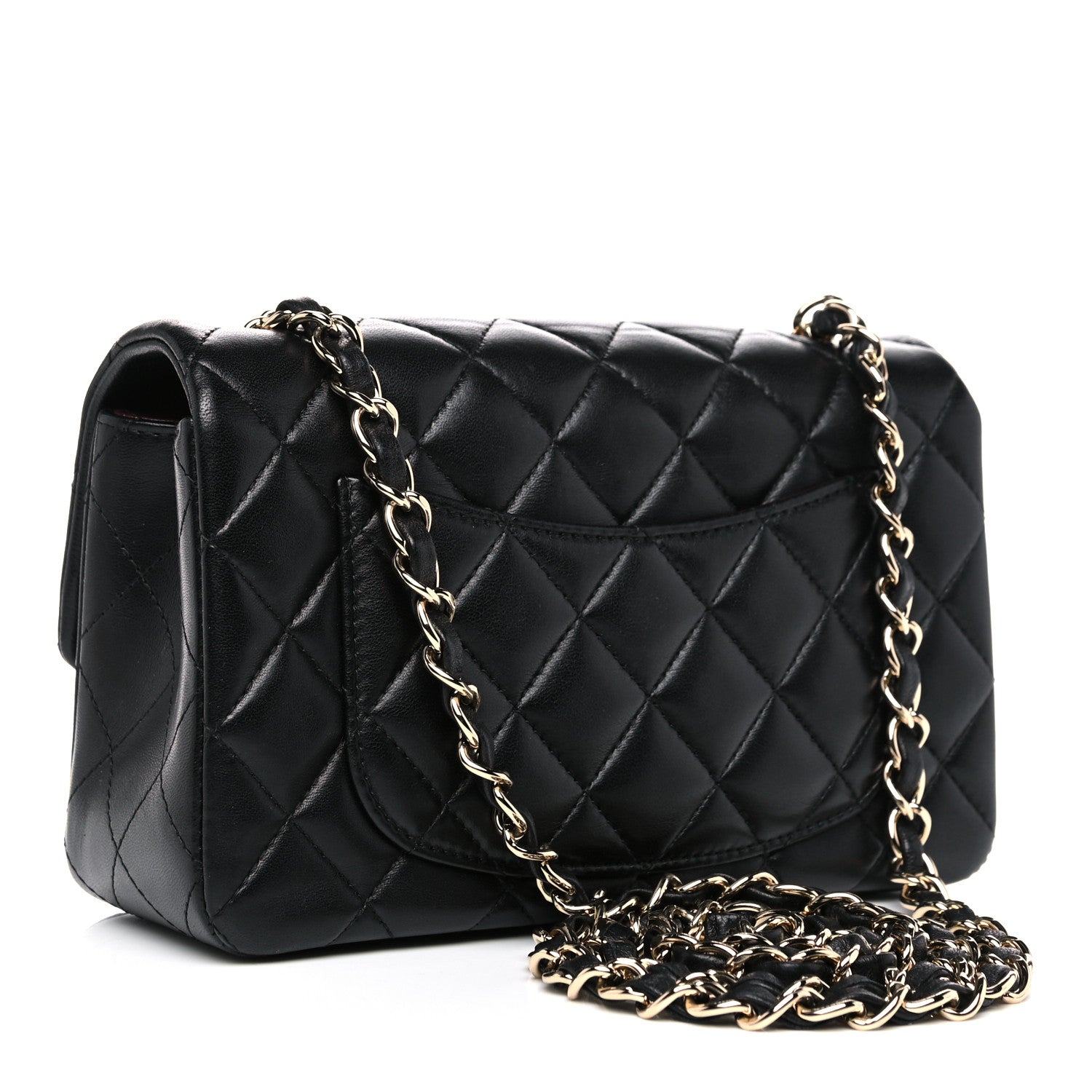 Chanel Lambskin Quilted Mini Rectangular Flap Black 3 of 13