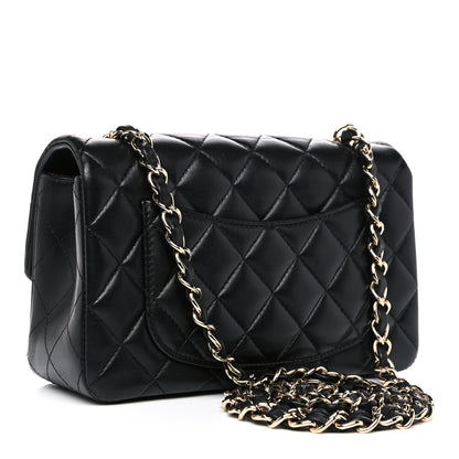 Chanel Lambskin Quilted Mini Rectangular Flap Black 3 of 13