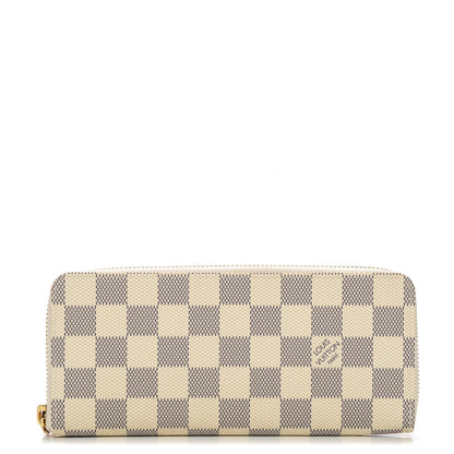 Louis Vuitton Damier Azur Clemence Wallet Rose Ballerine 1 of 7