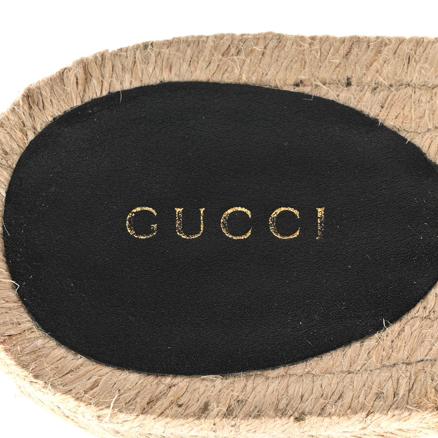 Monogram Matelasse GG Marmont Espadrille 20mm Slide Sandals 40 Beige Ebony Black