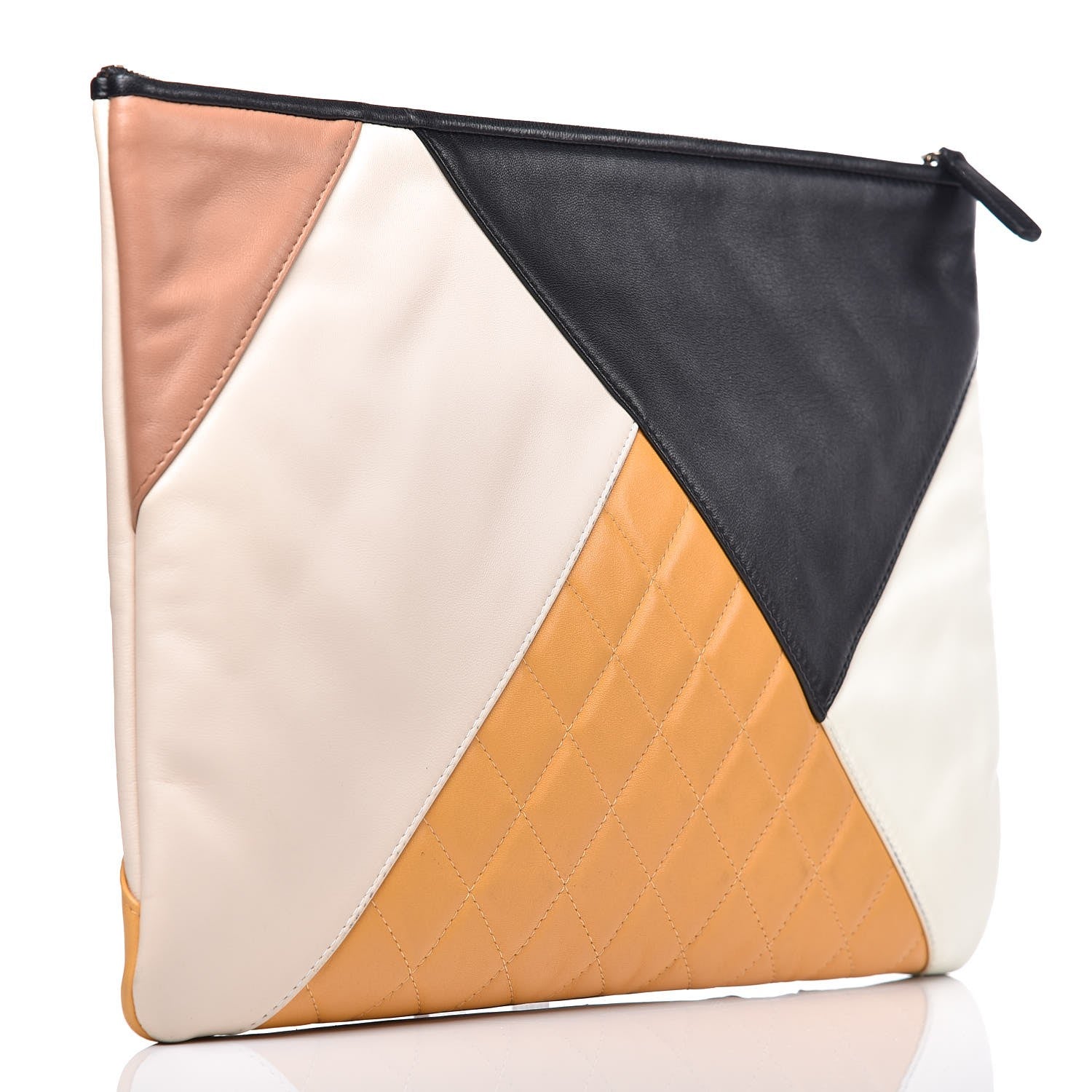 Chanel Lambskin Patchwork Large Cosmetic Case Multicolor 3 of 11