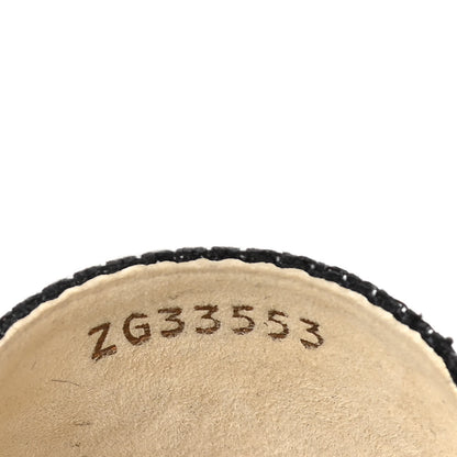 Chanel Tweed CC Slip On Espadrilles 37 Black Silver 11 of 15