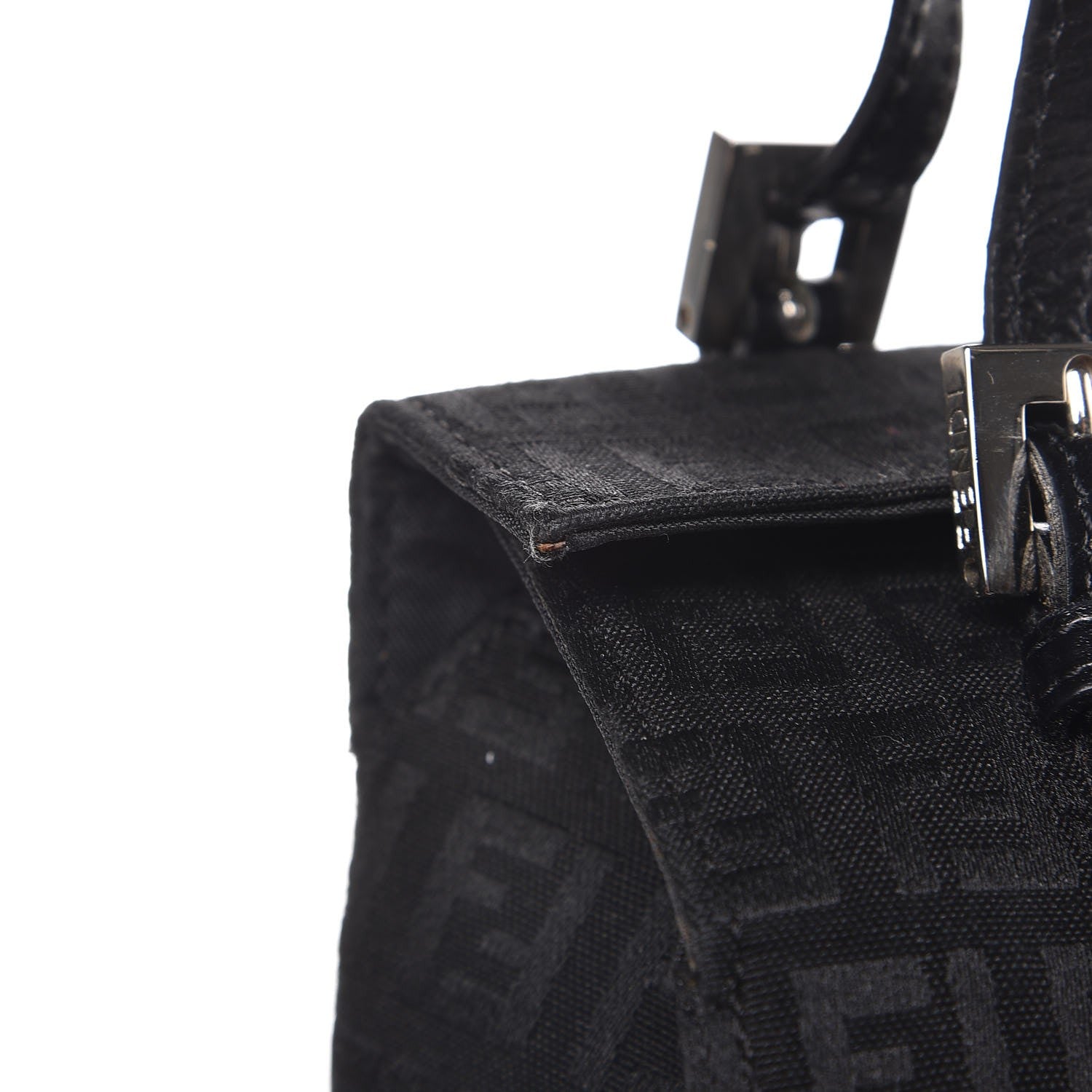 Fendi Zucchino Small Shoulder Bag Black 9 of 10