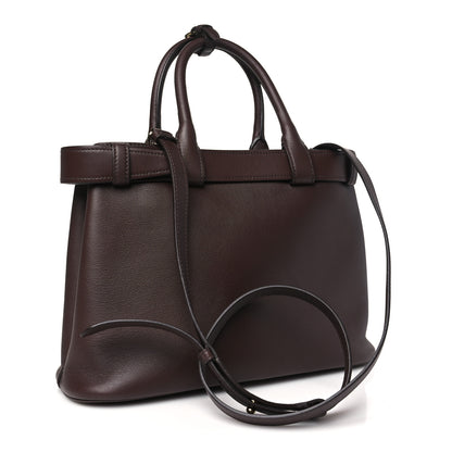 Prada Soft Grained Calfskin Vitello Daino Small Buckle Bag Brown 3 of 9