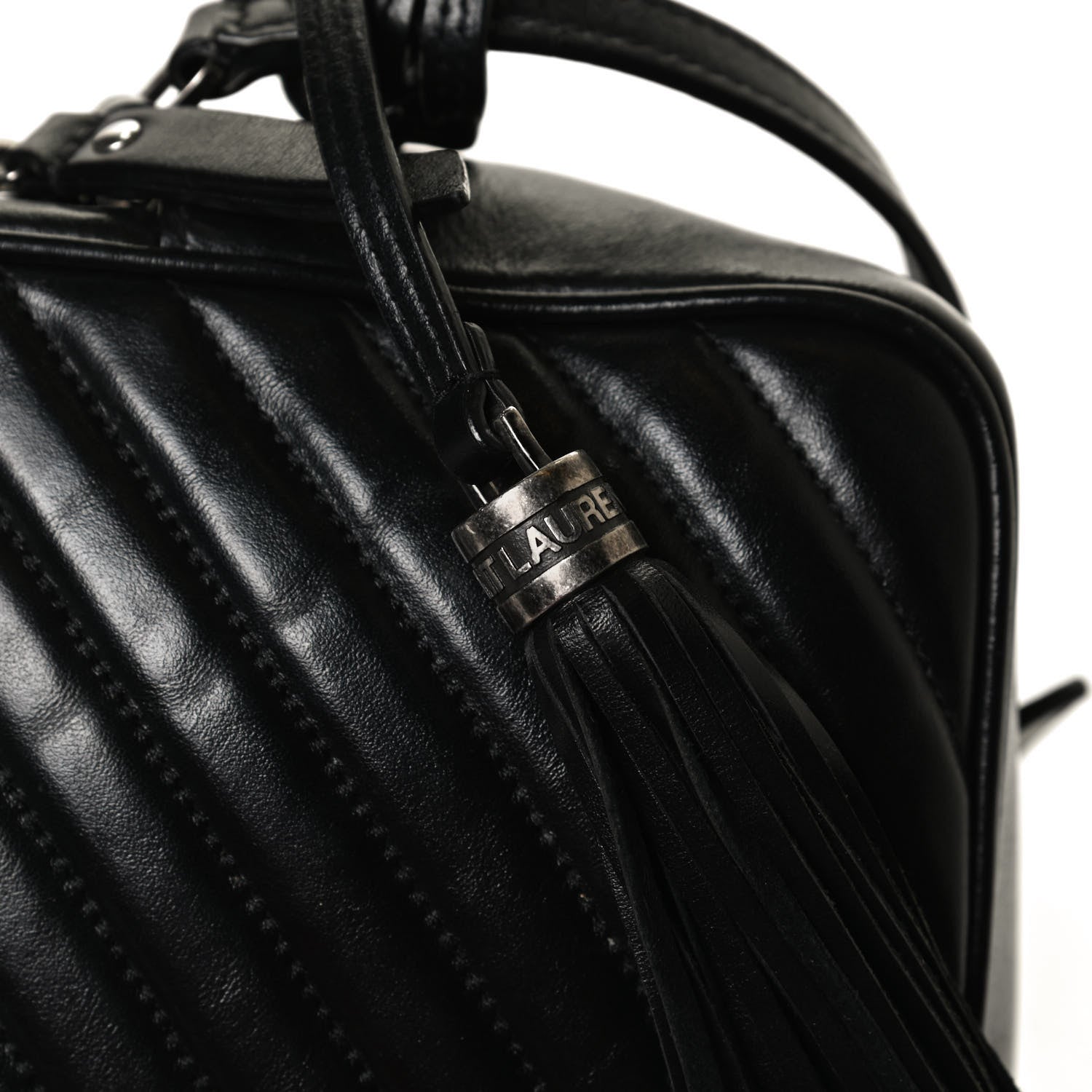 Saint Laurent Calfskin Matelasse Monogram Lou Camera Bag Black 14 of 17
