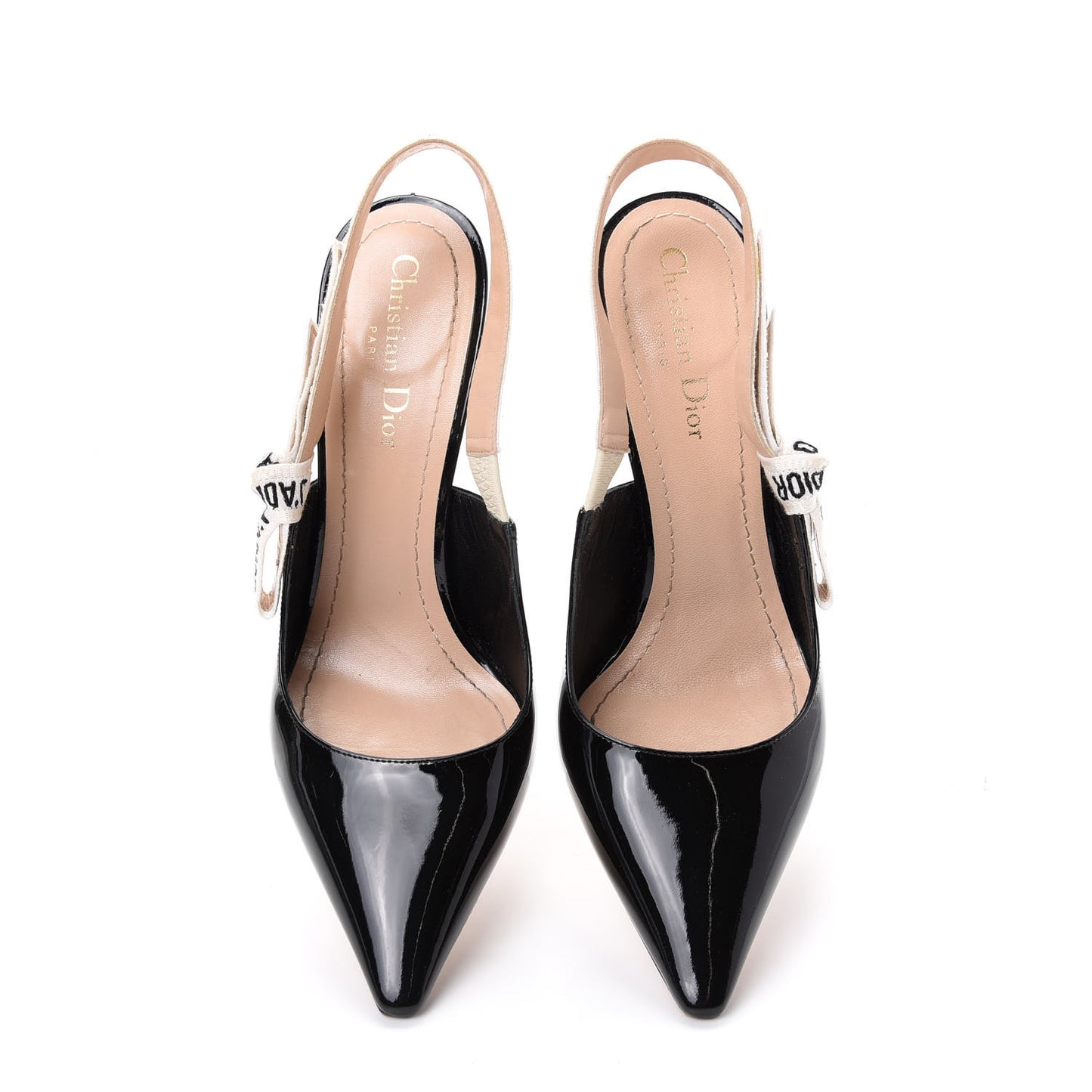 Patent Ribbon J'Adior Slingback 100mm Pumps 39 Black
