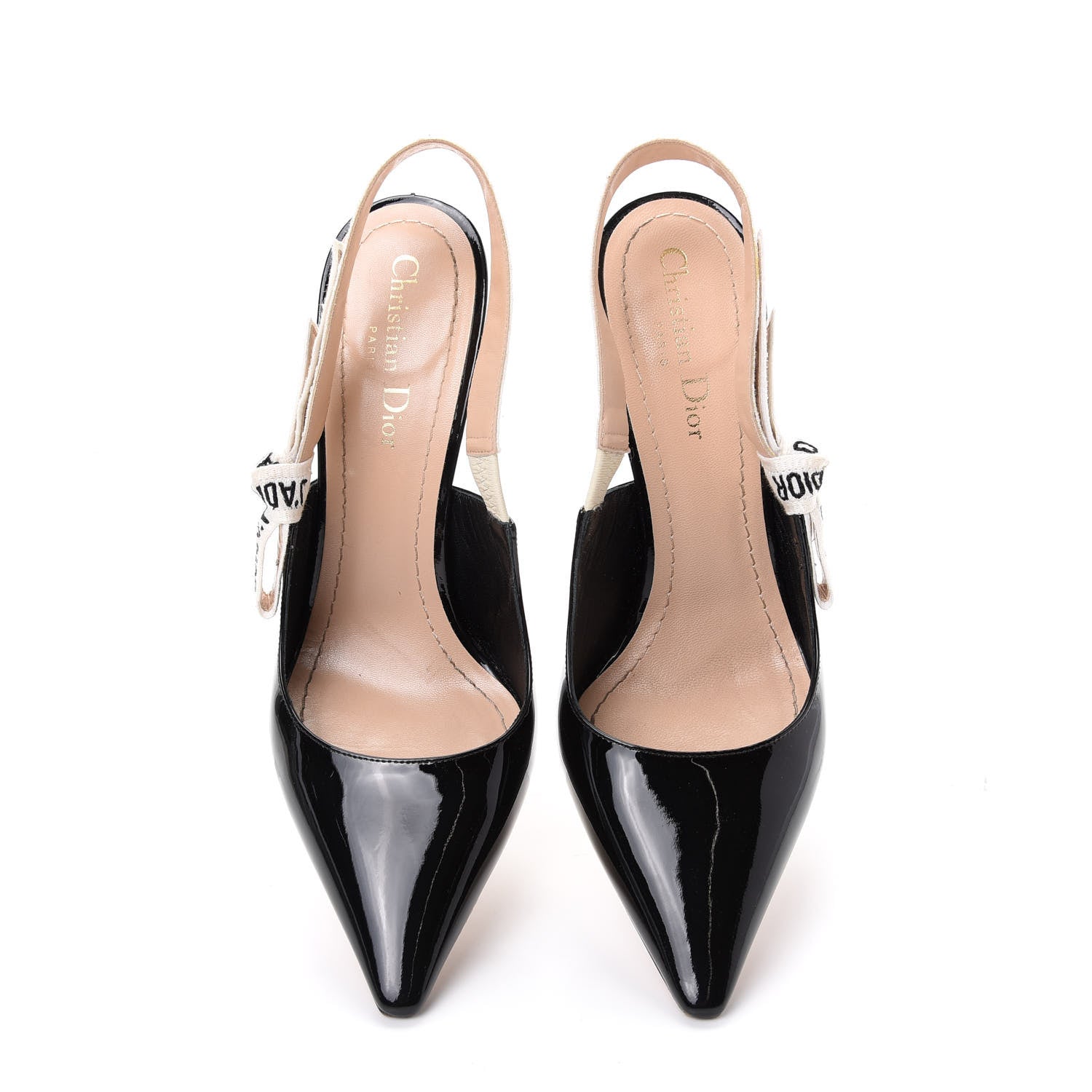 Christian Dior Patent Ribbon J'Adior Slingback 100mm Pumps 39 Black 5 of 11