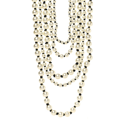 Chanel Pearl Multi Strand Long Necklace Gold 1 of 5