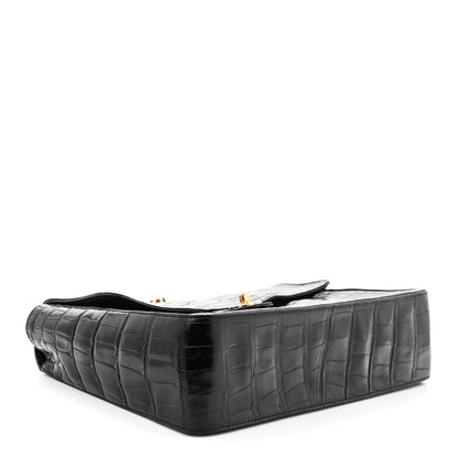Chanel Alligator Jumbo Single Flap Black 4 of 12