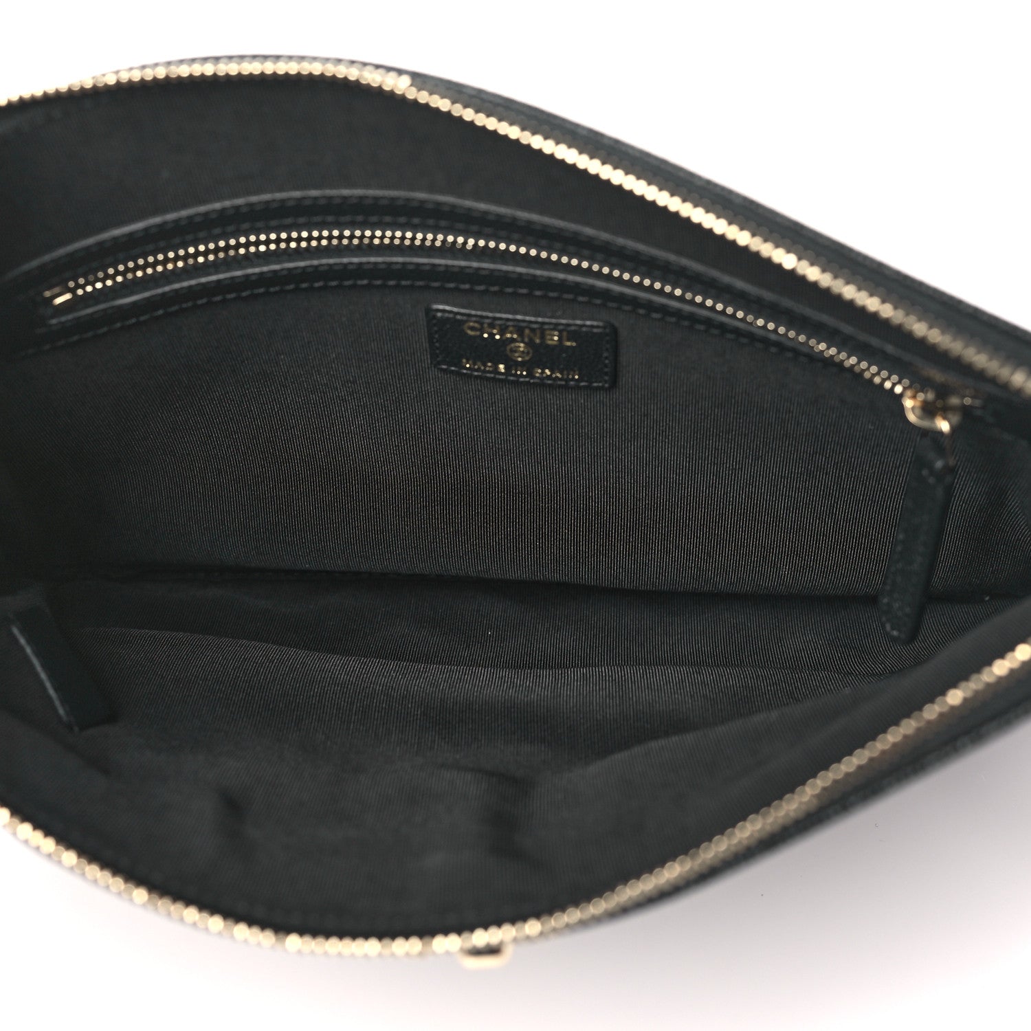 Chanel Caviar Quilted Medium Vintage Mademoiselle Cosmetic Case Black 5 of 11
