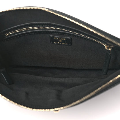 Chanel Caviar Quilted Medium Vintage Mademoiselle Cosmetic Case Black 5 of 11