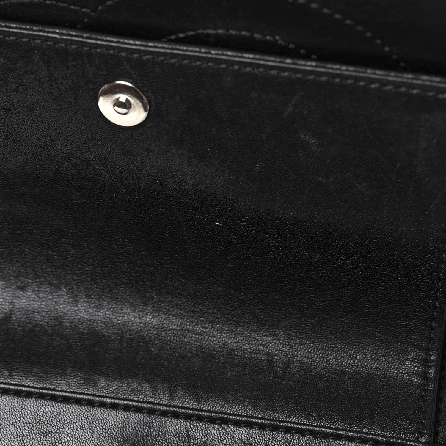 Chanel Sheepskin Quilted Vintage Mademoiselle Flap Black 10 of 12