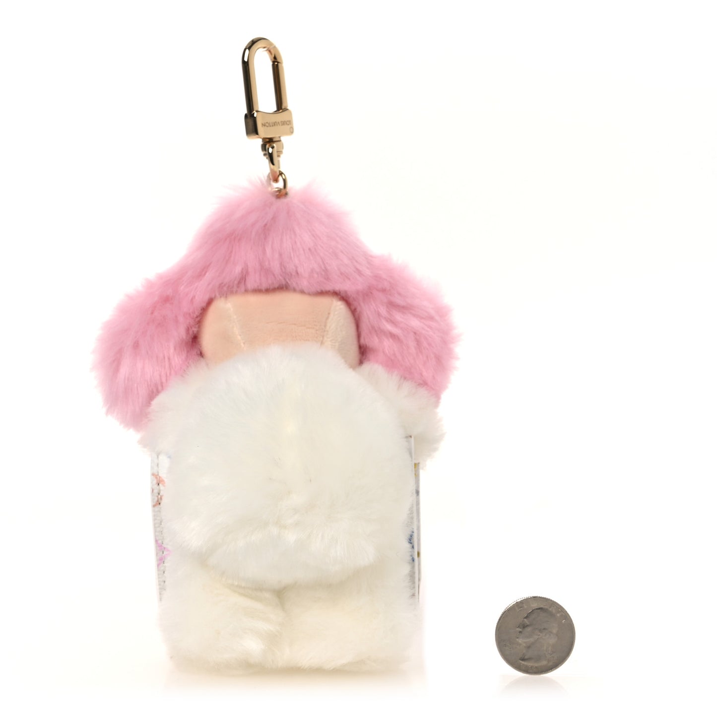 LV X TM Monogram Multicolor Vivienne Cuddle Bag Charm White