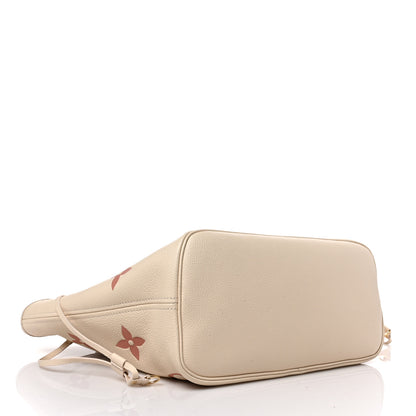 Louis Vuitton Empreinte Monogram Giant Neverfull MM Creme Rose Trianon 4 of 8