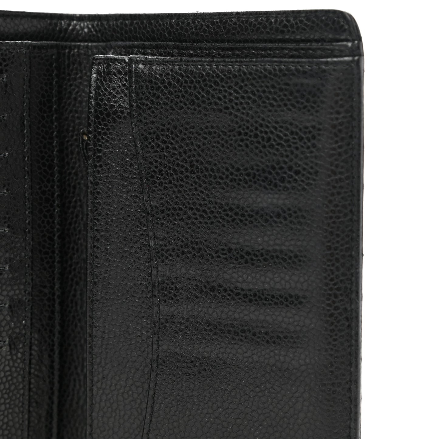 Caviar Quilted Yen Wallet Black