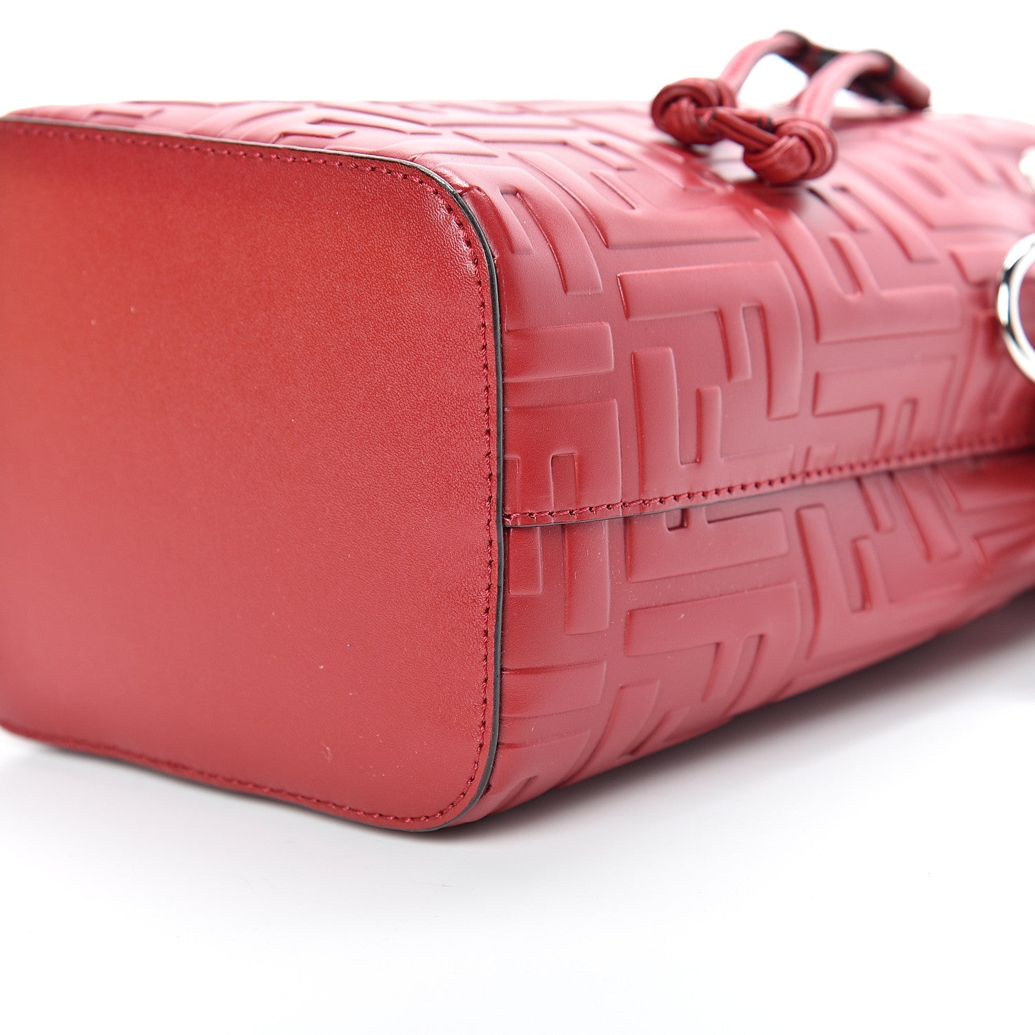 Fendi Vitello Liberty F is Fendi FF 1974 Embossed Mini Mon Tresor Bucket Bag Fragola 9 of 10