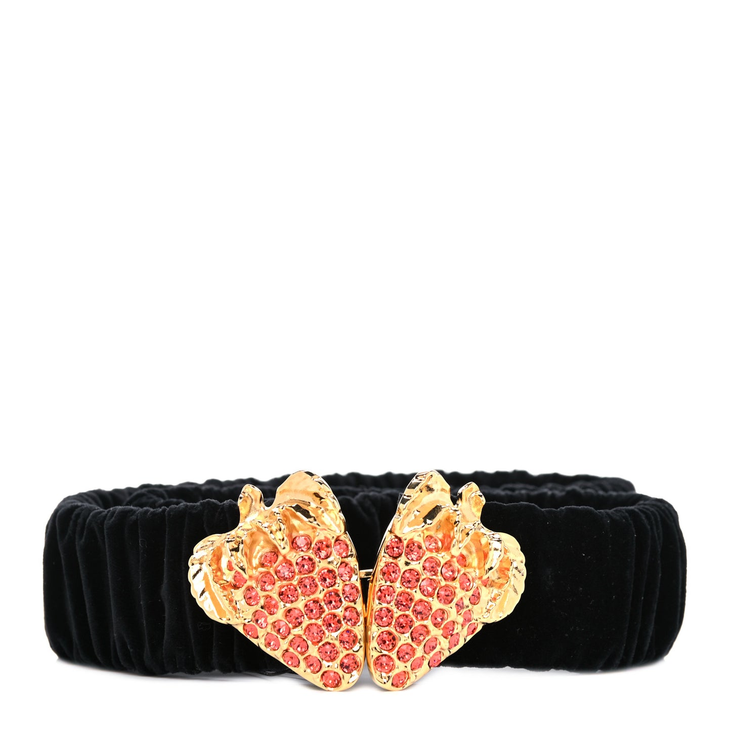 Velvet Crystal Strawberry Belt 90 36 Black Multicolor