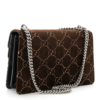 Gucci Velvet Skipper GG Monogram Small Dionysus Shoulder Bag Brown Black 3 of 11
