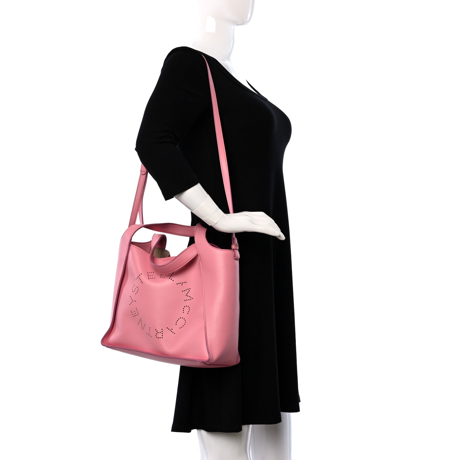 Stella McCartney Eco Alter Nappa East West Perforated Tote Pink 2 of 9