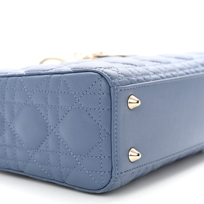 Christian Dior Lambskin Cannage Small Lady Dior Denim 9 of 15