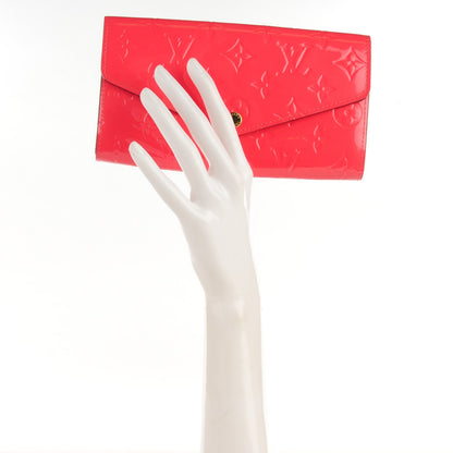 Louis Vuitton Vernis Sarah Wallet NM Rose Litchi 2 of 8
