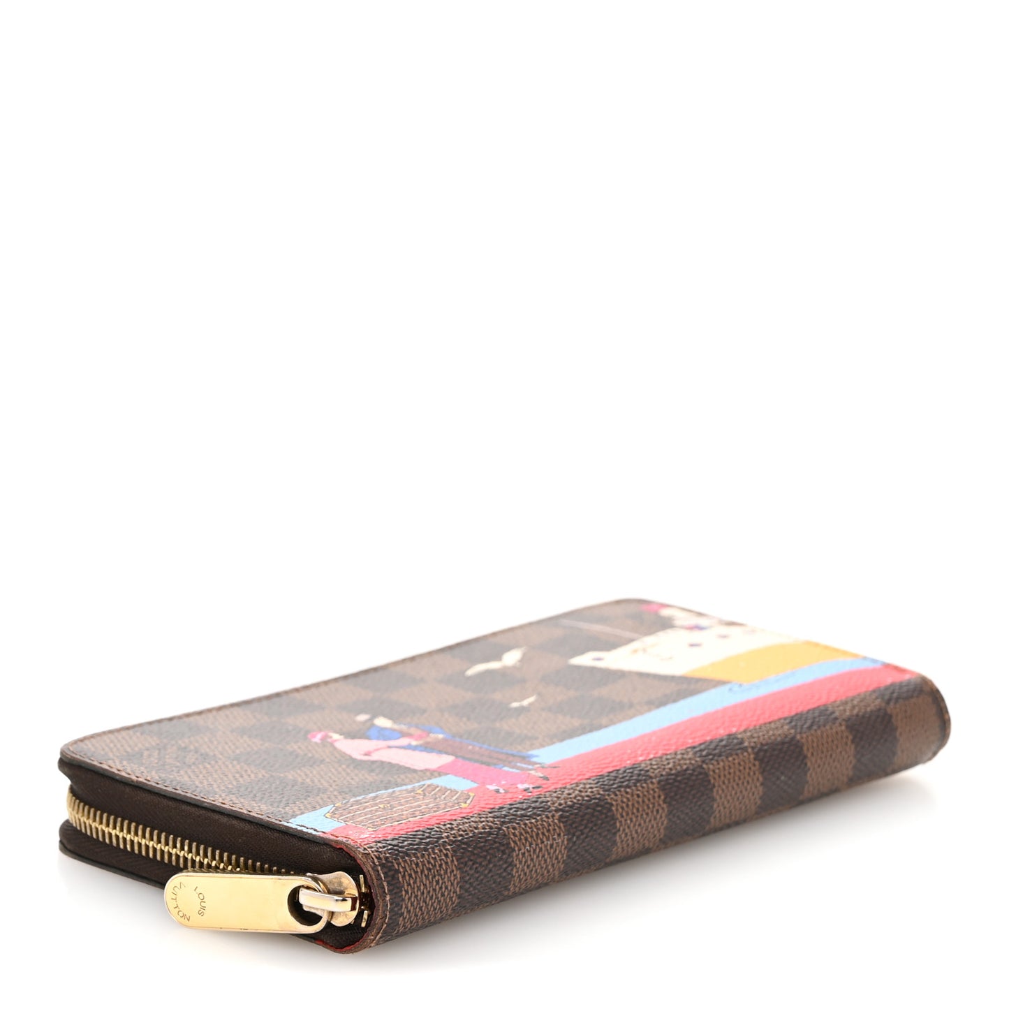 Damier Ebene 2016 Christmas Animation Zippy Wallet Rouge