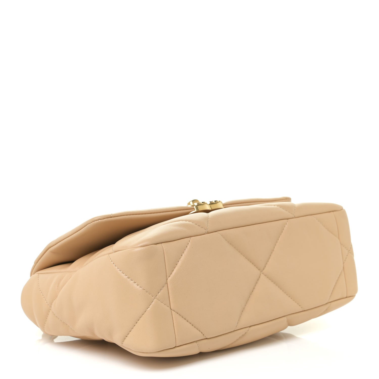 Chanel Lambskin Quilted Medium Chanel 19 Flap Beige 4 of 15