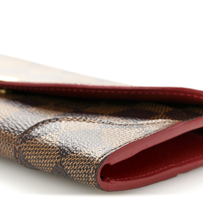 Louis Vuitton Damier Ebene Caissa Wallet Cherry 8 of 9