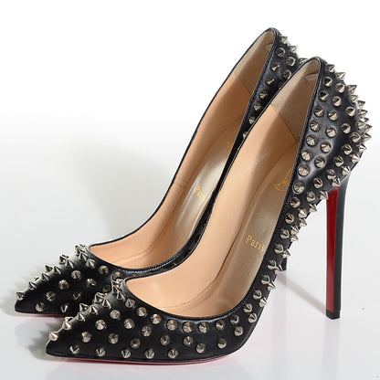 Christian Louboutin Nappa Pigalle Spikes 120 Pumps 38.5 Black 3 of 6