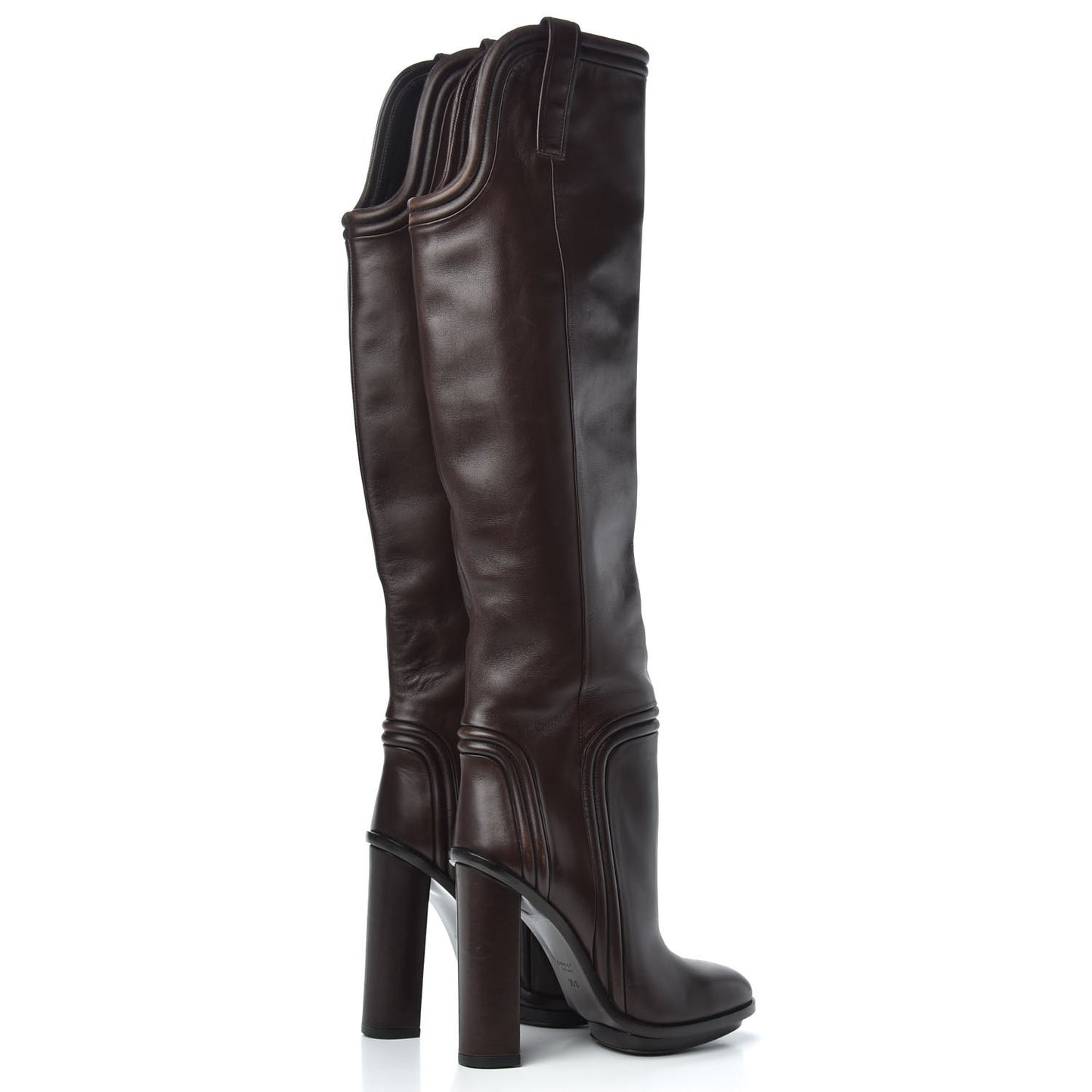 Calfskin Lifford Knee High Boots 35.5 Brown