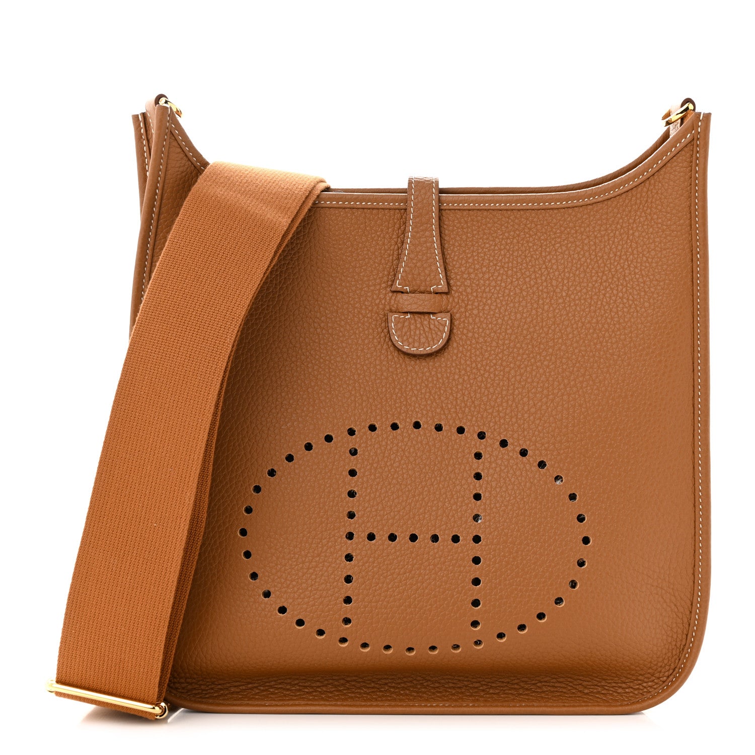 Hermes Taurillon Clemence Evelyne III PM Gold 1 of 11