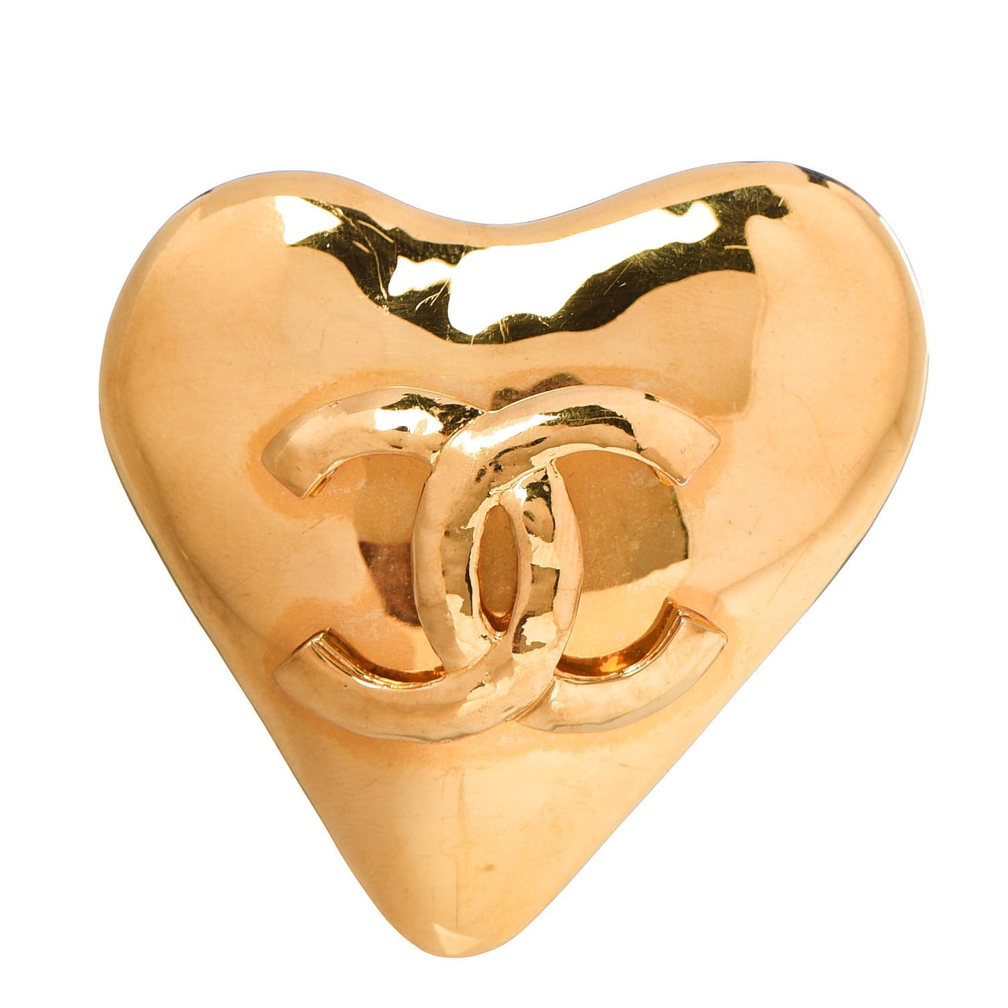 CC Heart Brooch Gold