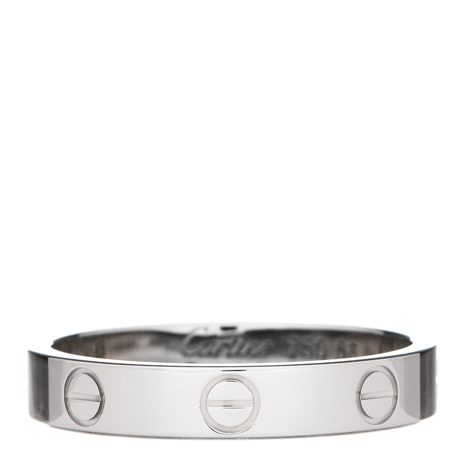Cartier 18K White Gold 3.5mm LOVE Wedding Band Ring 56 7.75 1 of 4