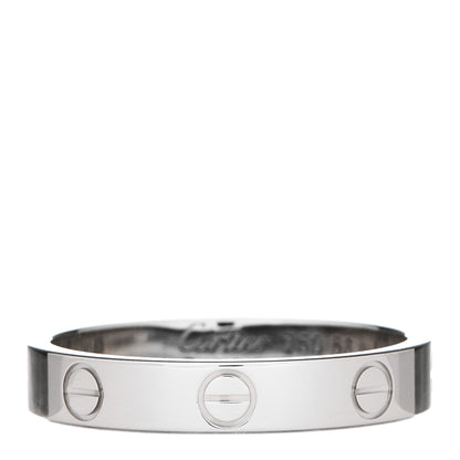 Cartier 18K White Gold 3.5mm LOVE Wedding Band Ring 56 7.75 1 of 4