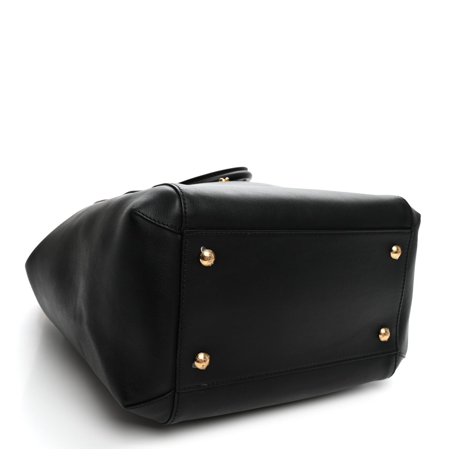 Vitello Grace King Karligraphy Chain Bucket Bag Black Bisquit