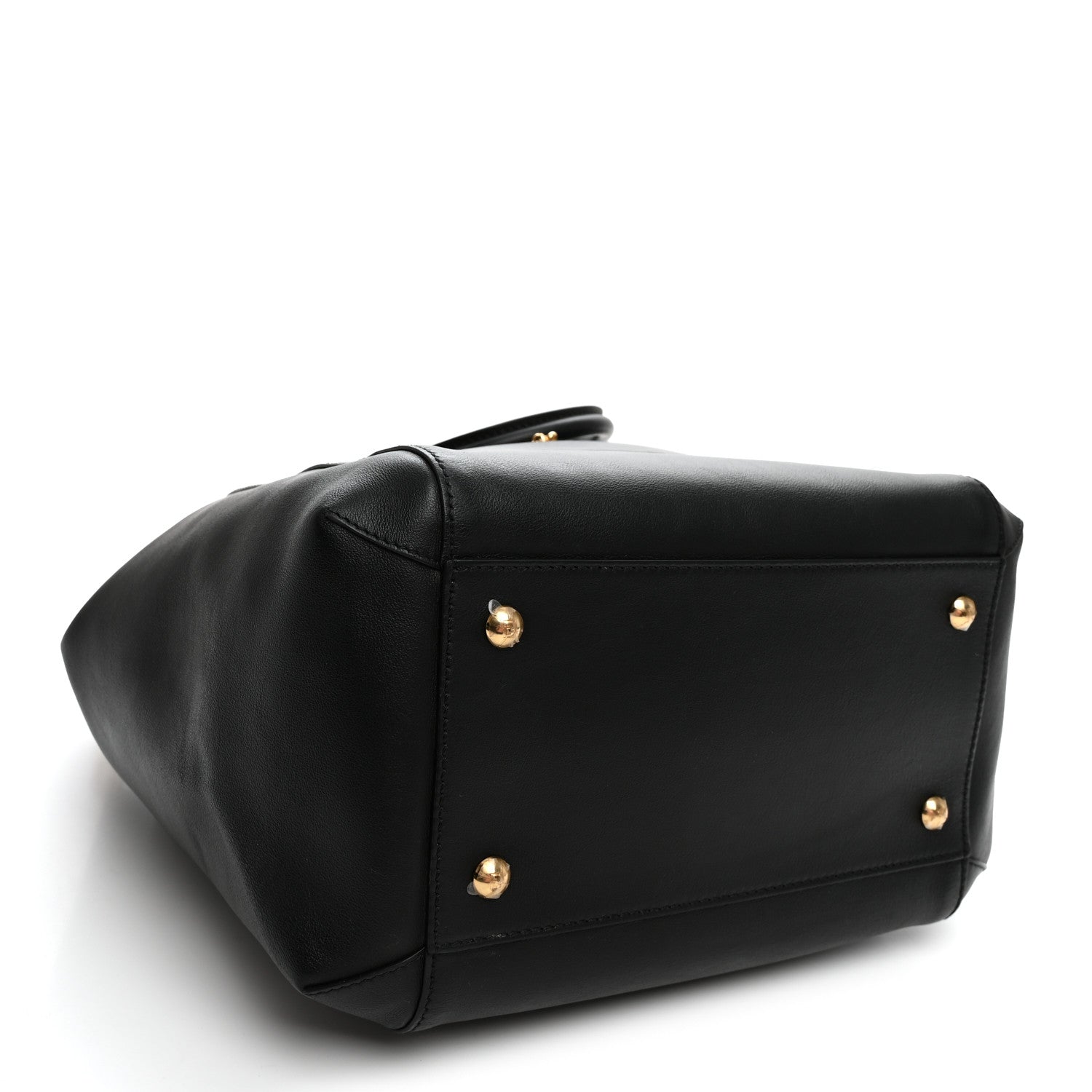Fendi Vitello Grace King Karligraphy Chain Bucket Bag Black Bisquit 4 of 12