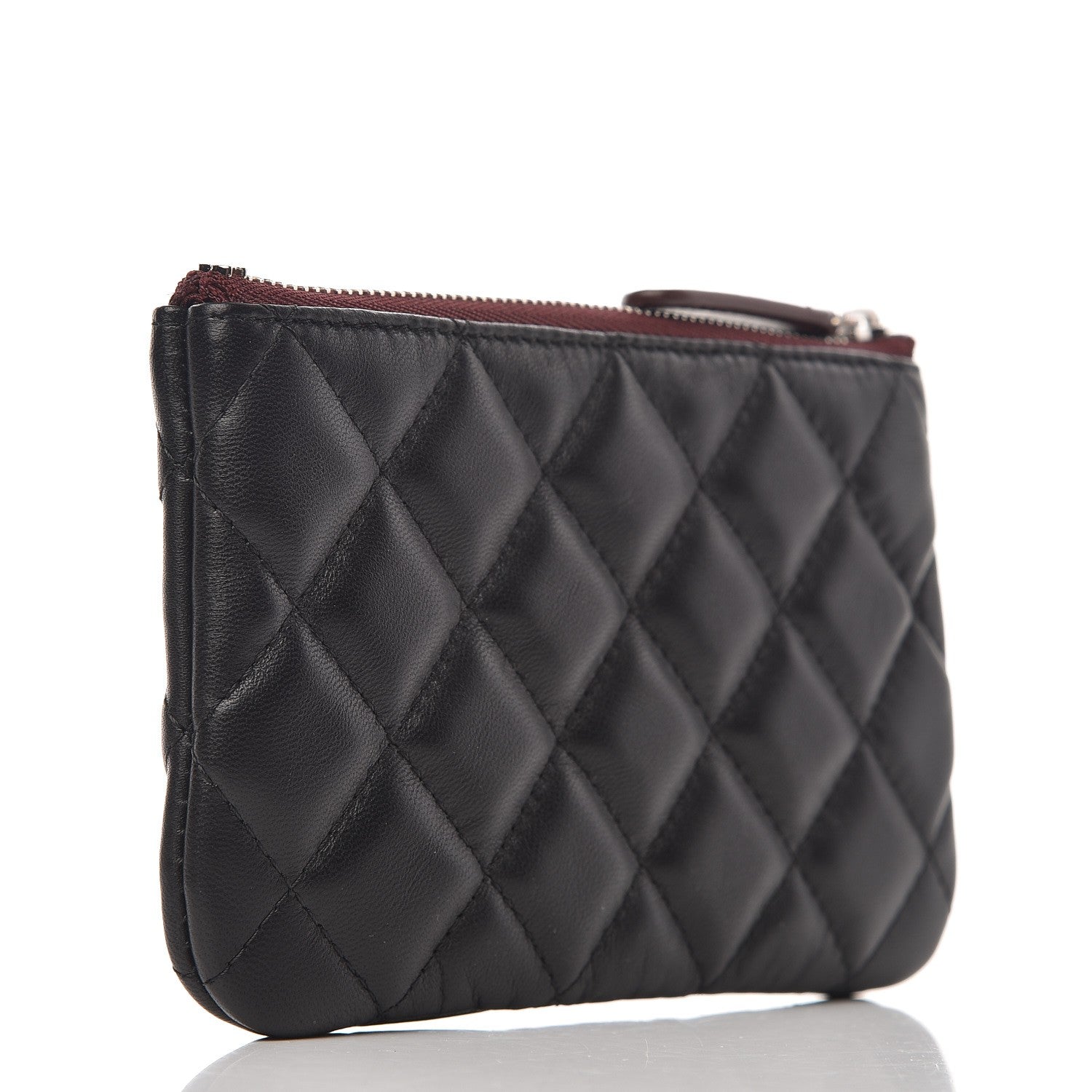 Chanel Lambskin Quilted Small Cosmetic Case Black 3 of 8