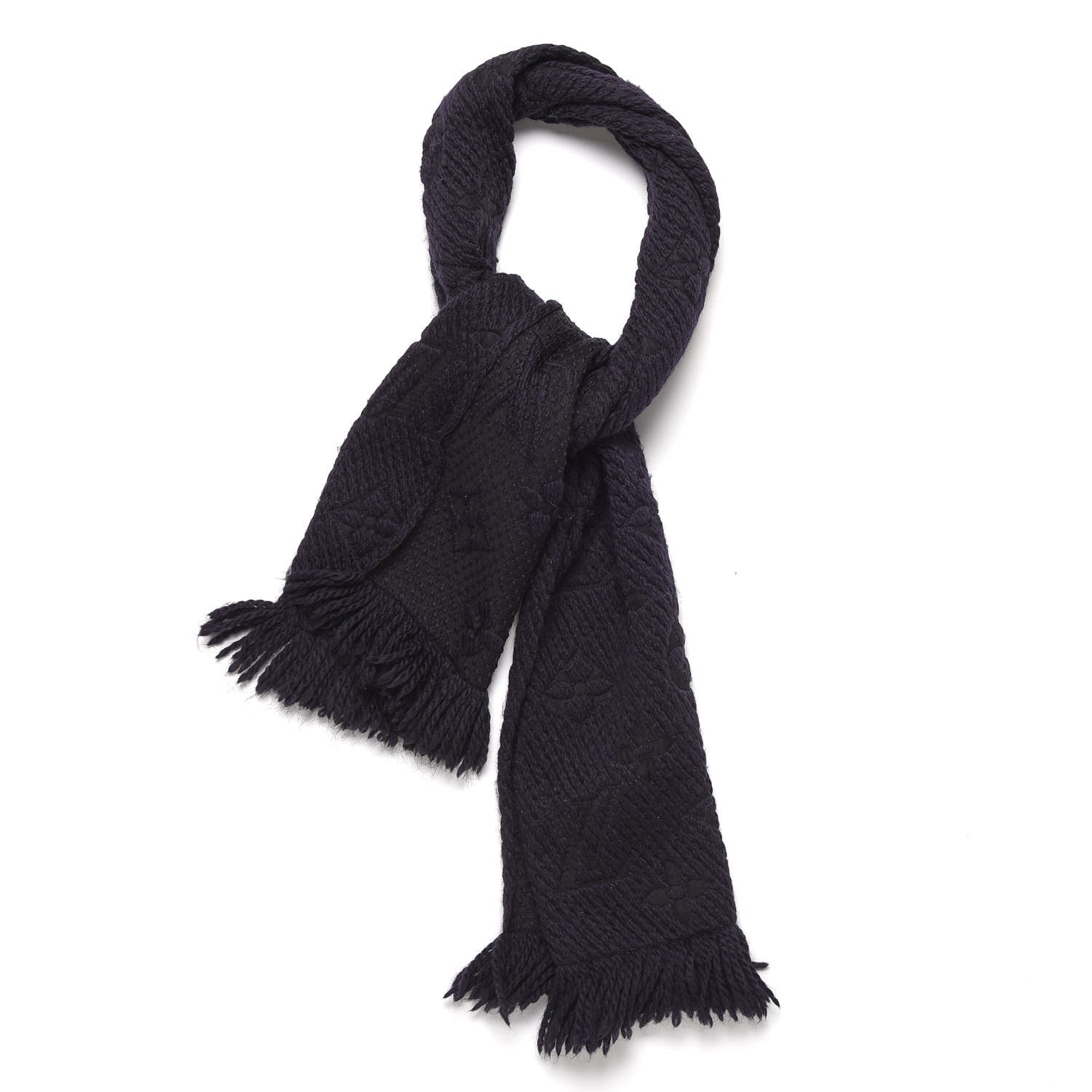 Louis Vuitton Wool Silk Logomania Scarf 1 of 4
