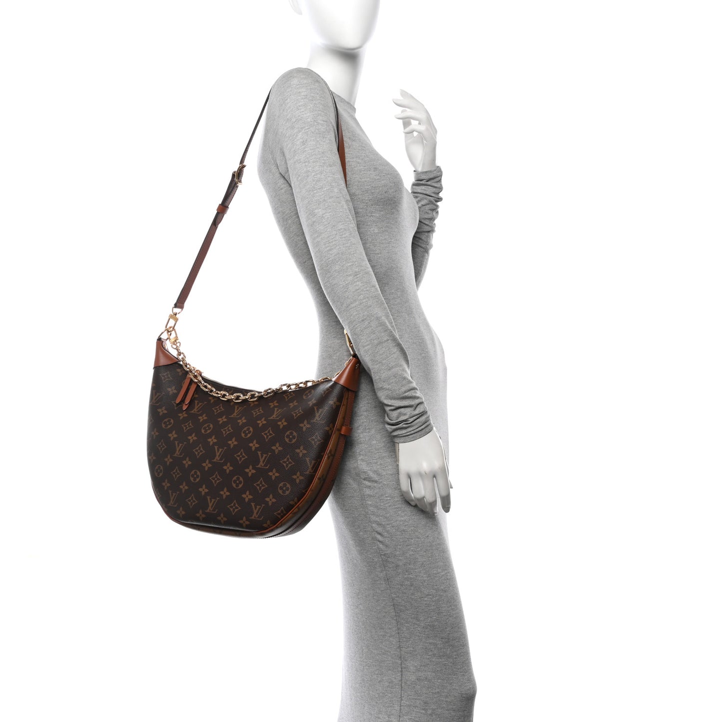 Reverse Monogram Loop Hobo