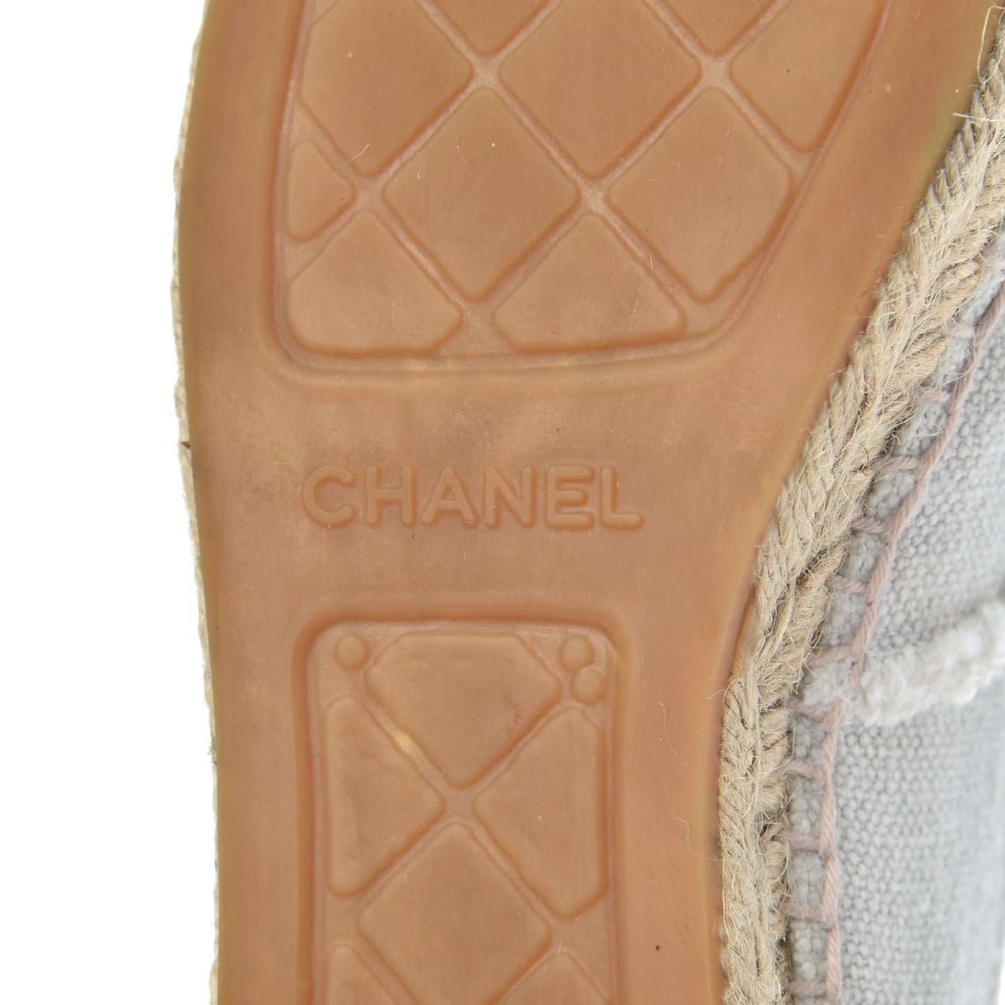 Linen CC Espadrilles 39 Beige Black