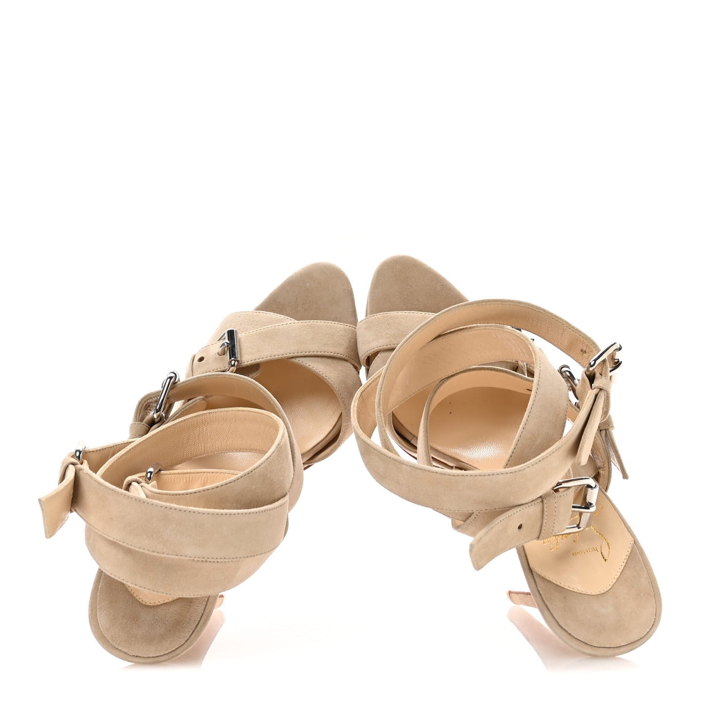 Suede Toutenkaboucle 150 Platform Sandals 38 Taupe Tirilo