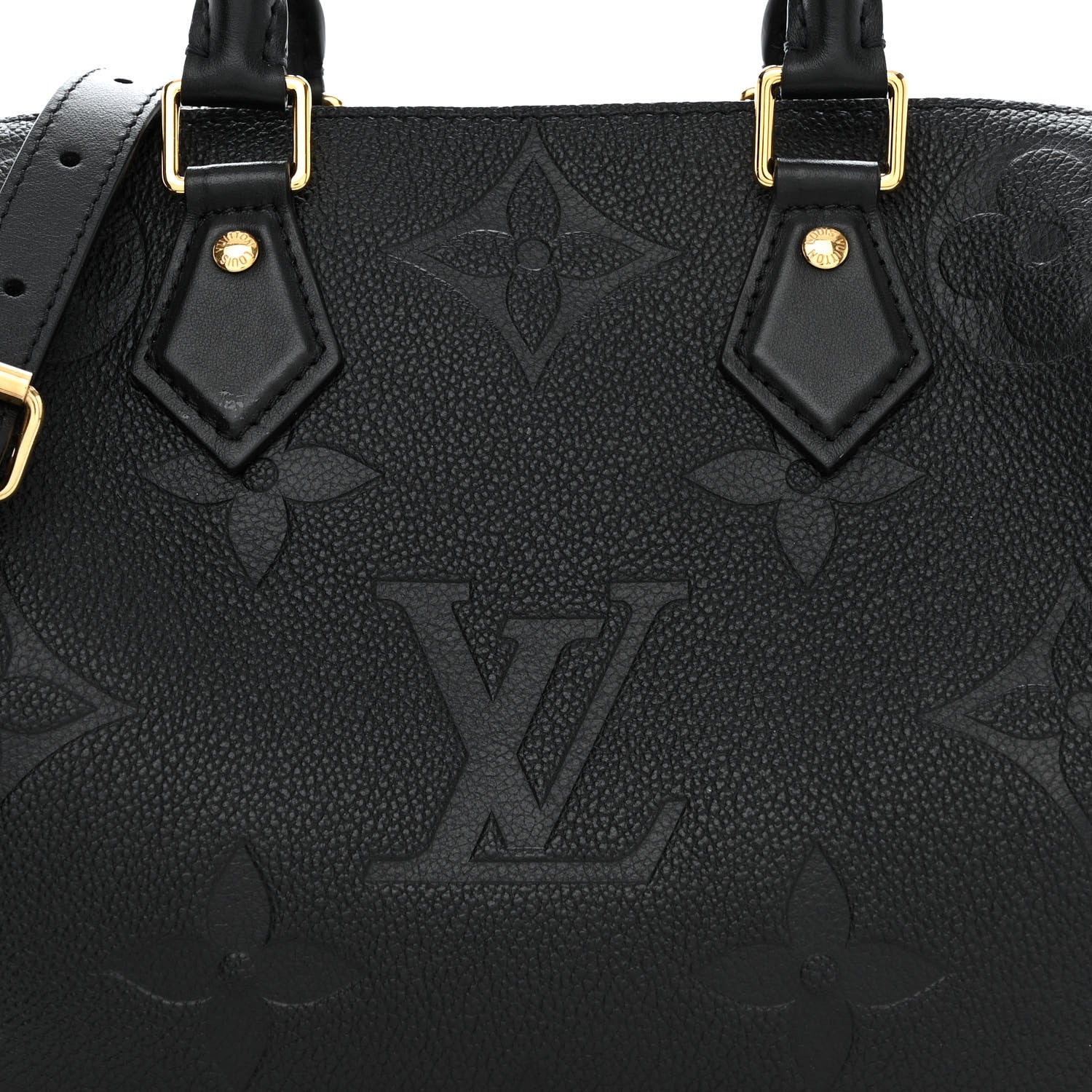 Louis Vuitton Empreinte Monogram Giant Speedy Bandouliere 25 Black 7 of 10