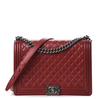 Chanel Lambskin Quilted Large Boy Flap Red 1 of 7