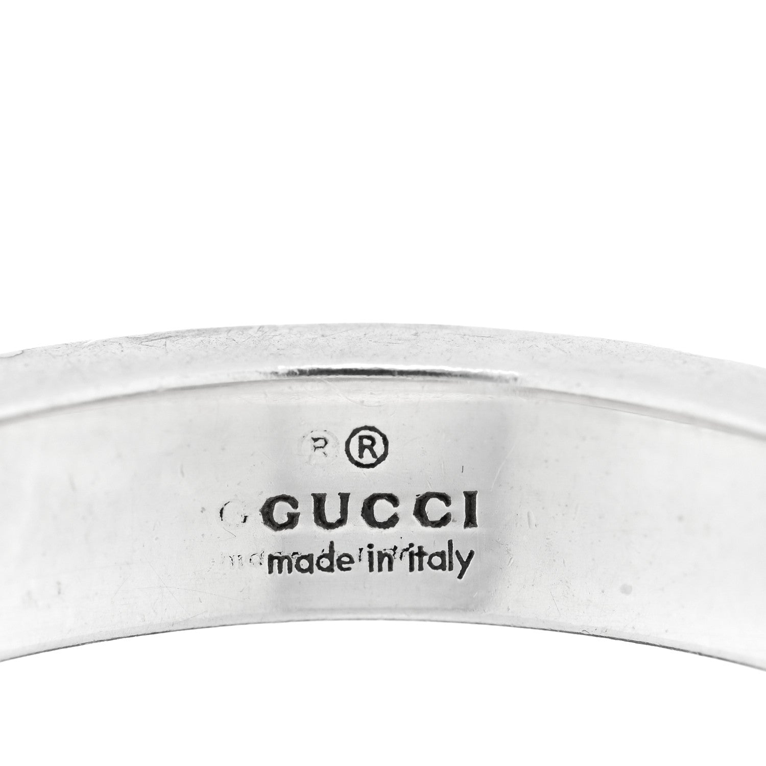 Gucci Sterling Silver 4mm GucciGhost Hamlet Skull Narrow Ring 56 7.5 4 of 5