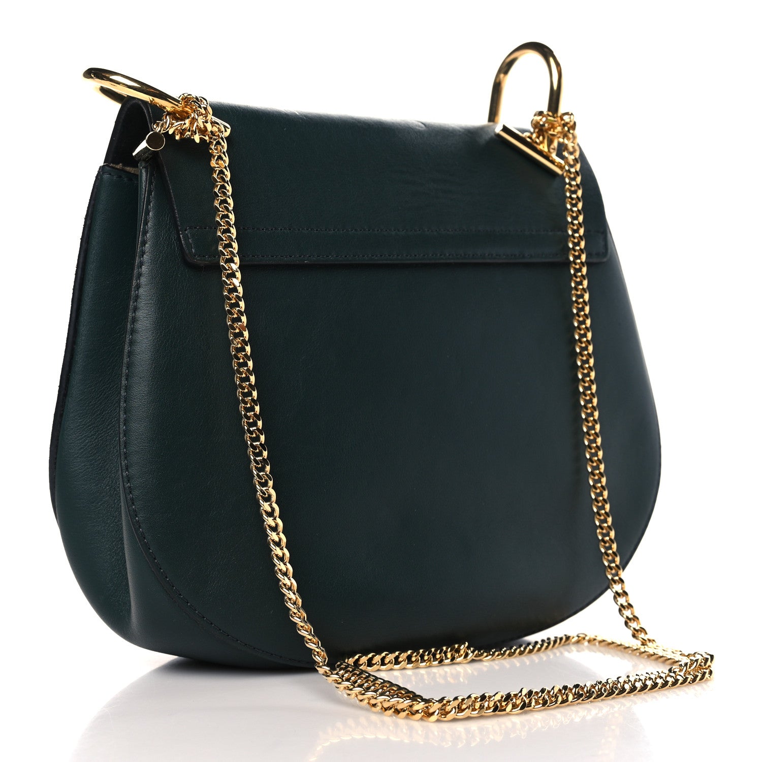 Chloe Suede Smooth Calfskin Drew Shoulder Bag Black 3 of 9