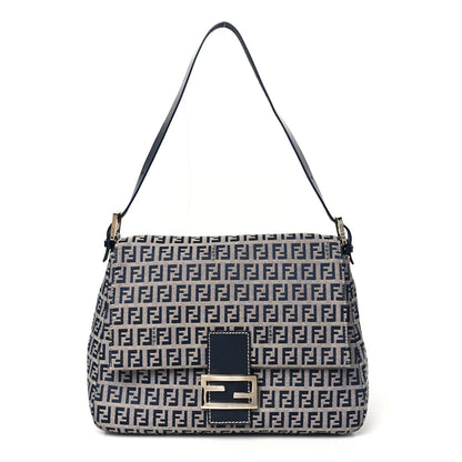 Fendi Zucchino Mama Baguette Navy 1 of 9