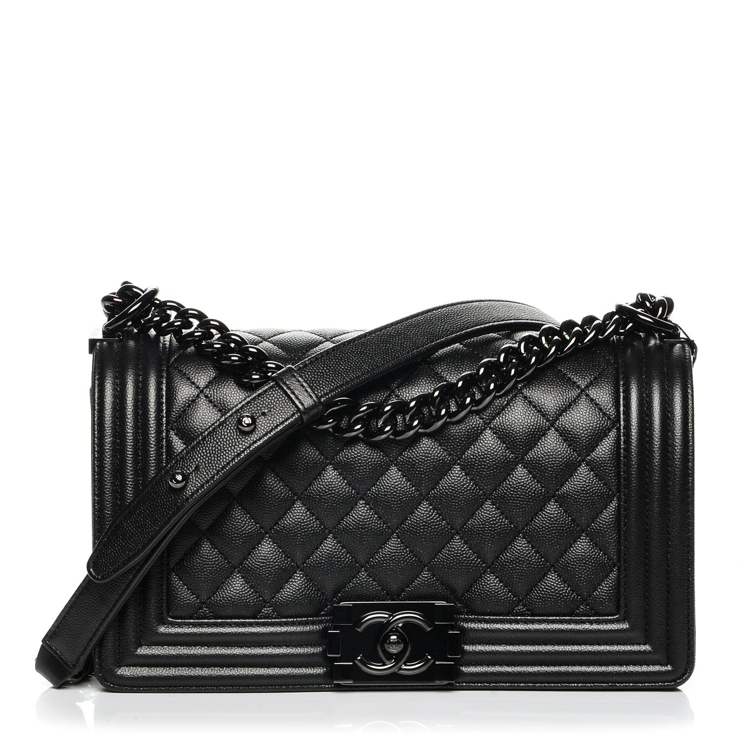 Chanel Caviar Quilted Medium Boy Flap So Black 1 of 8