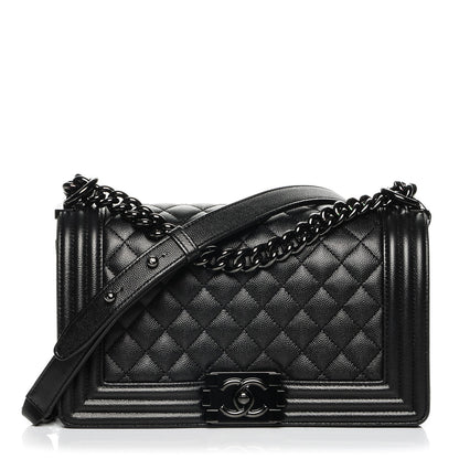 Chanel Caviar Quilted Medium Boy Flap So Black 1 of 8