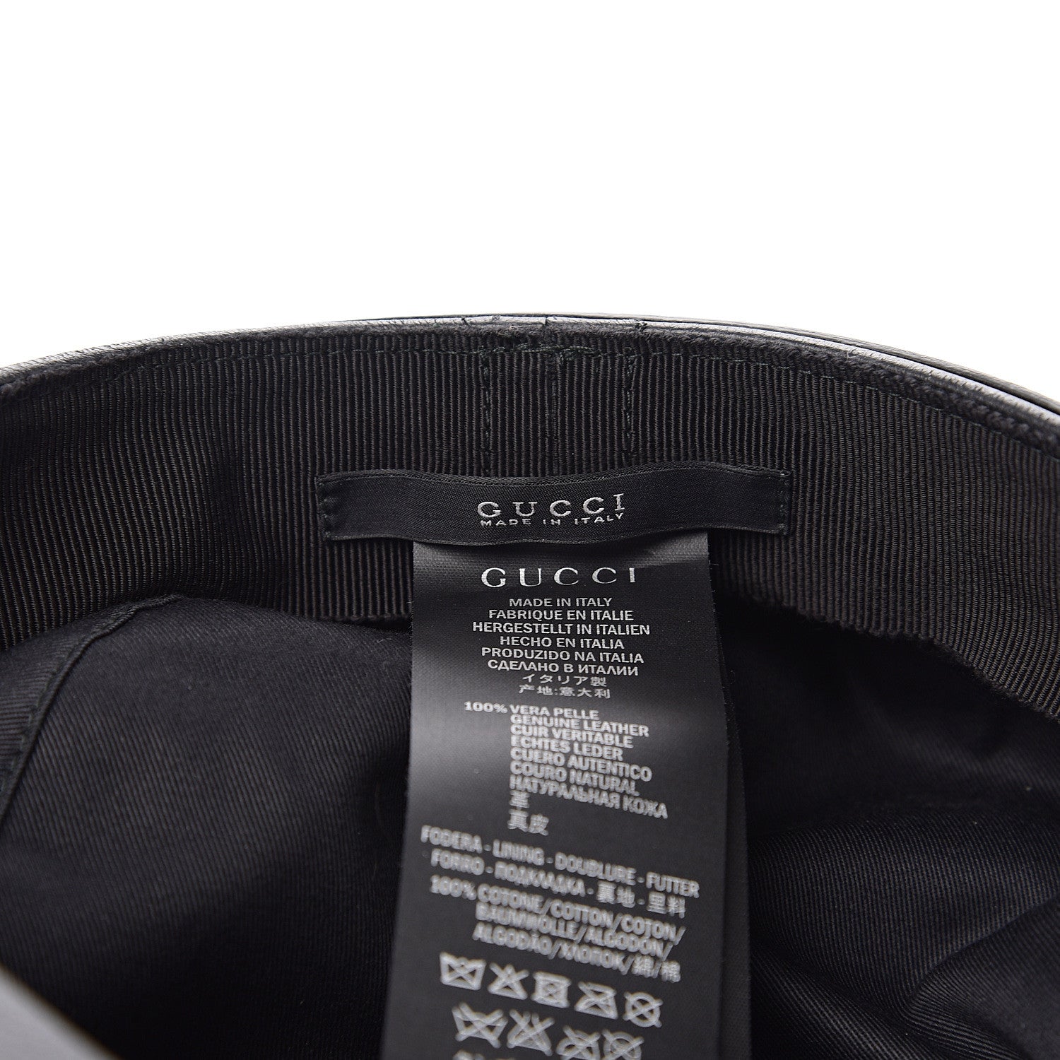 Gucci Calfskin Cellarius Hat S Black 4 of 6