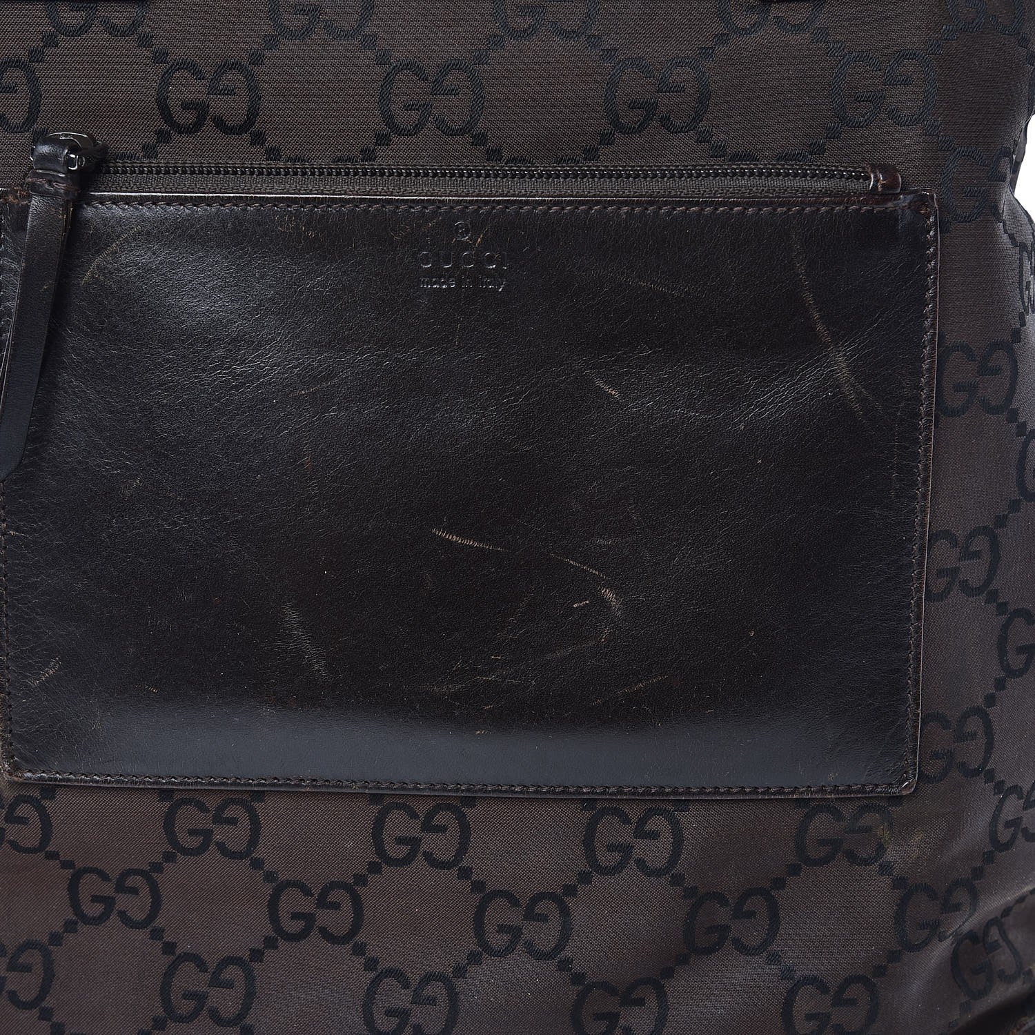 Gucci Nylon Monogram Tote Brown 9 of 17